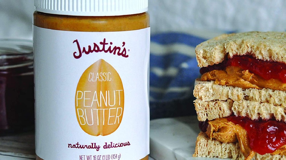 A little container of Justin's natural peanut butter.